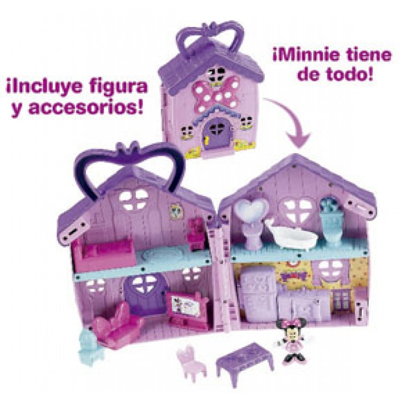 imagen casa rosa minnie maletín abierta