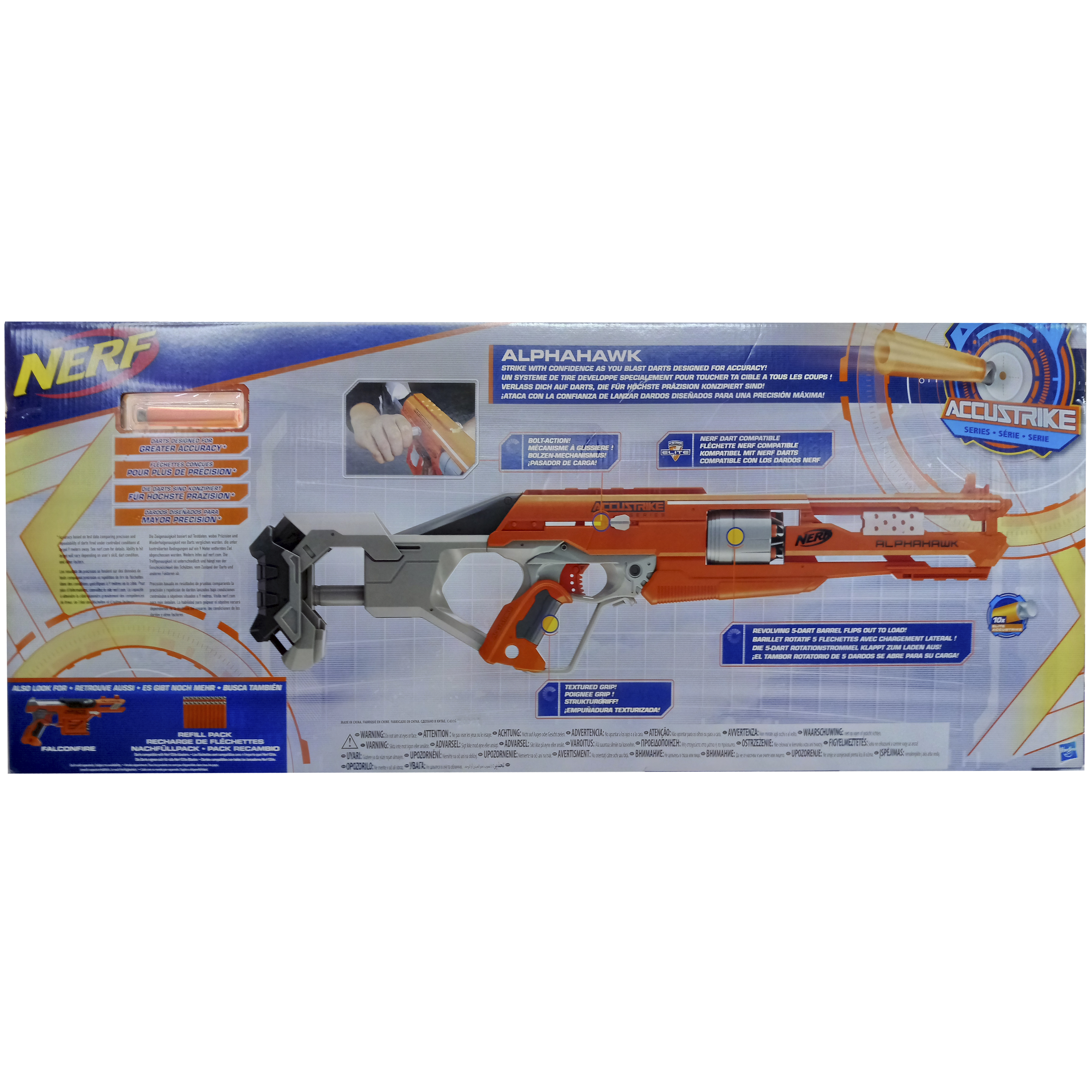 imagen lanzadora dardos nerf alphahawk