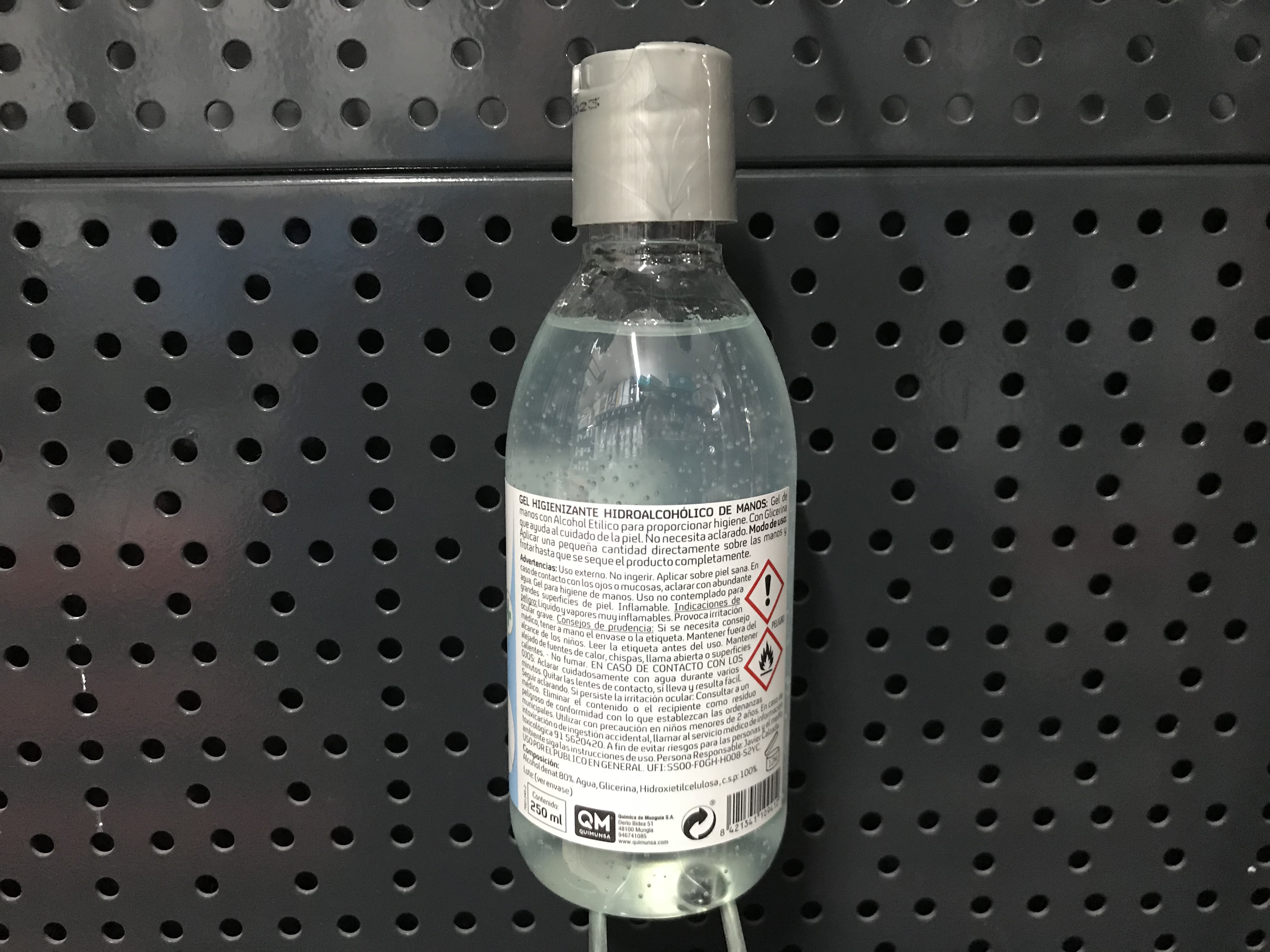 gel hidroalcoholico 250cc coronavirus