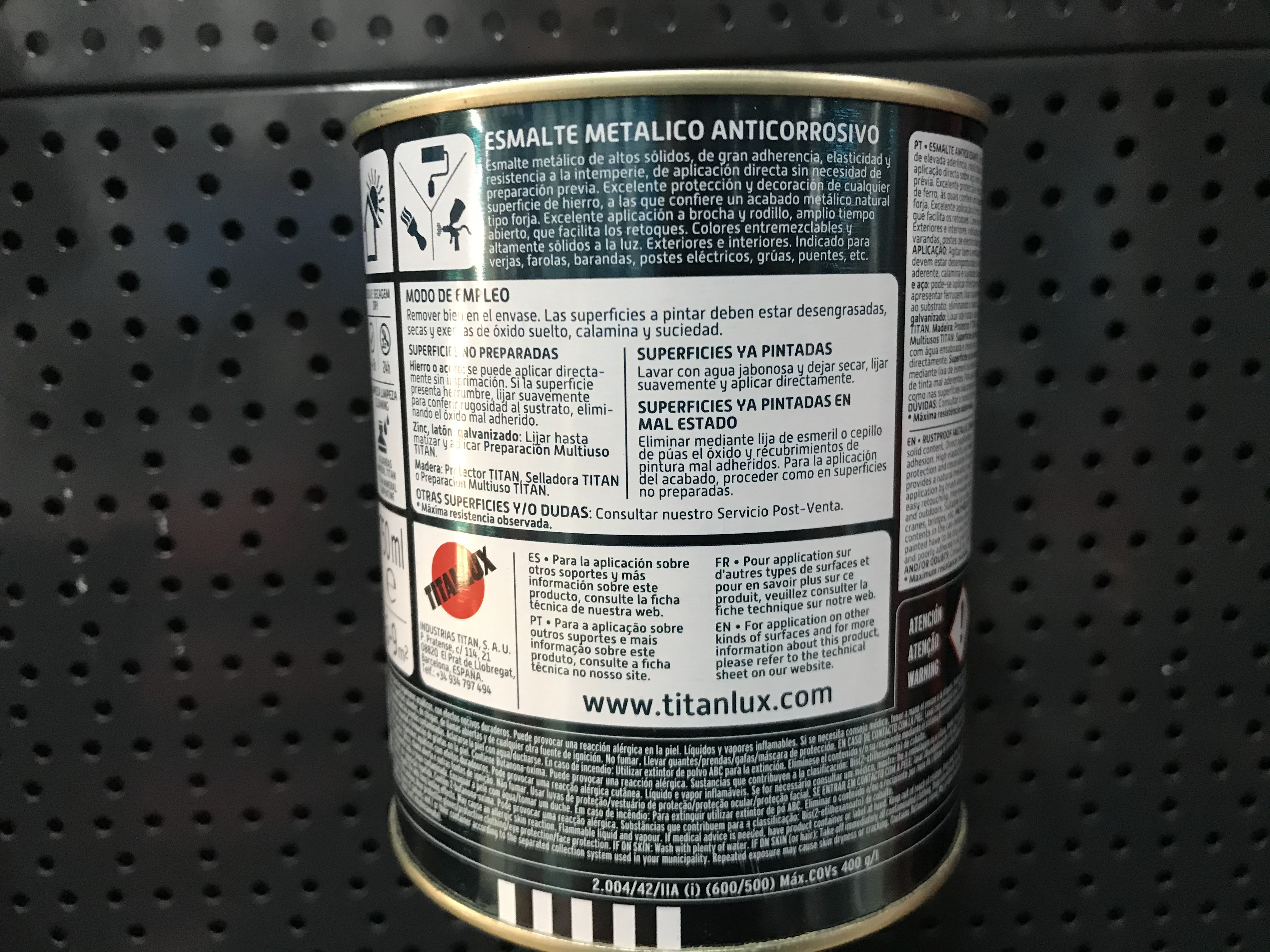 advertencia oxiron forja  gris acero 750