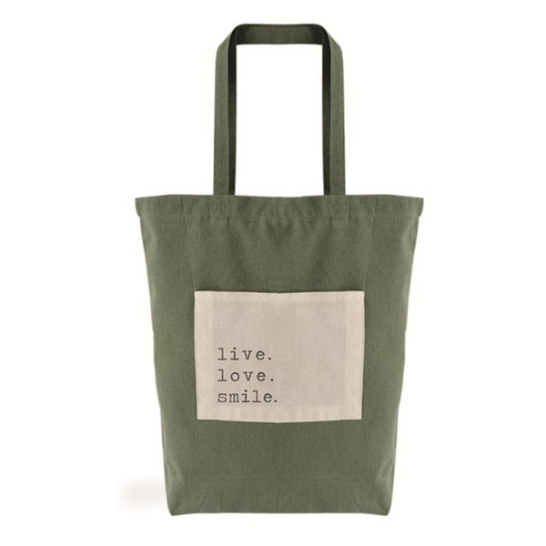Bolsa de algod&oacute;n con bolsillo