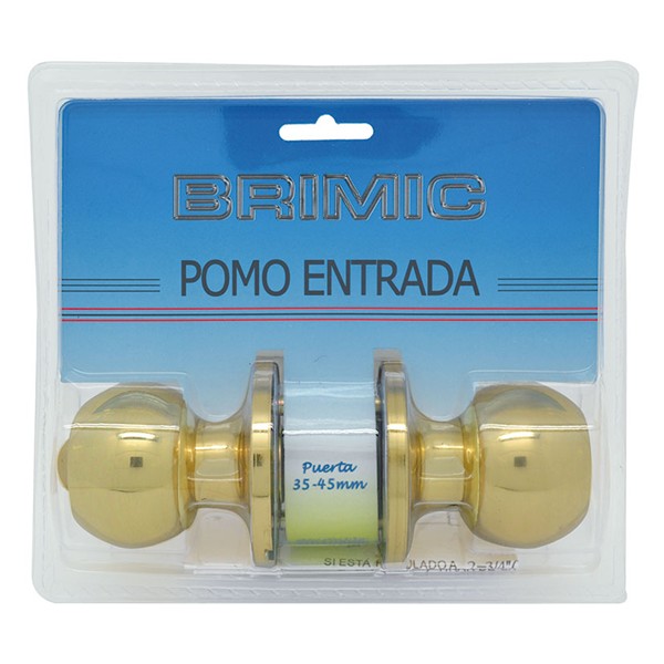 Cerradura pomo puerta entrada.