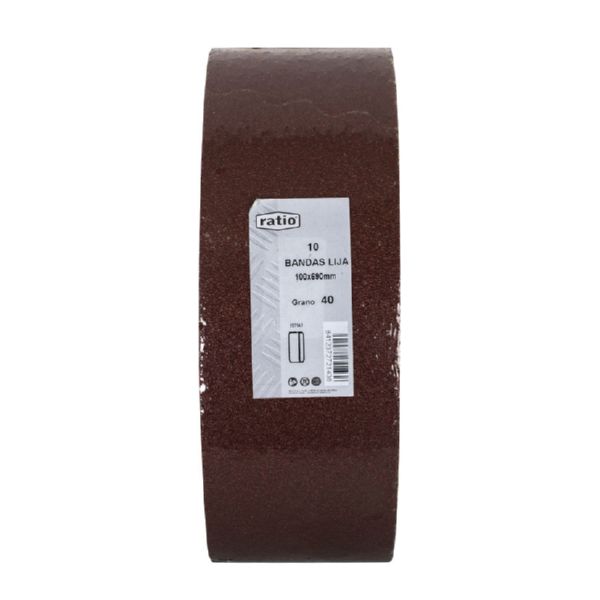 10 BANDAS LIJA 100X690MM.GR.80 RATI