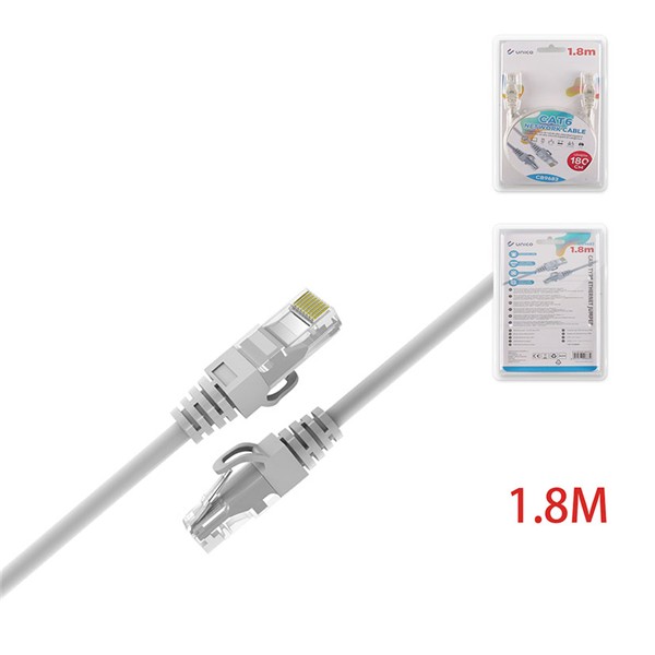 CABLE DE RED CAT.6 1,8M UNICO