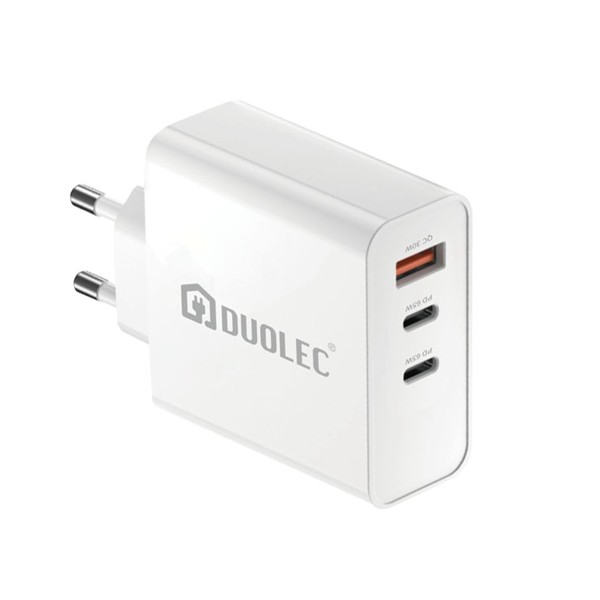 CARGADOR TRIPLE 65W BLANCO