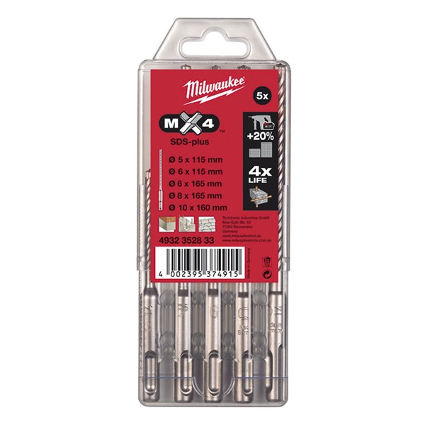 BROCA SDS-PLUS MX4 JGO.5  MILWAUKEE