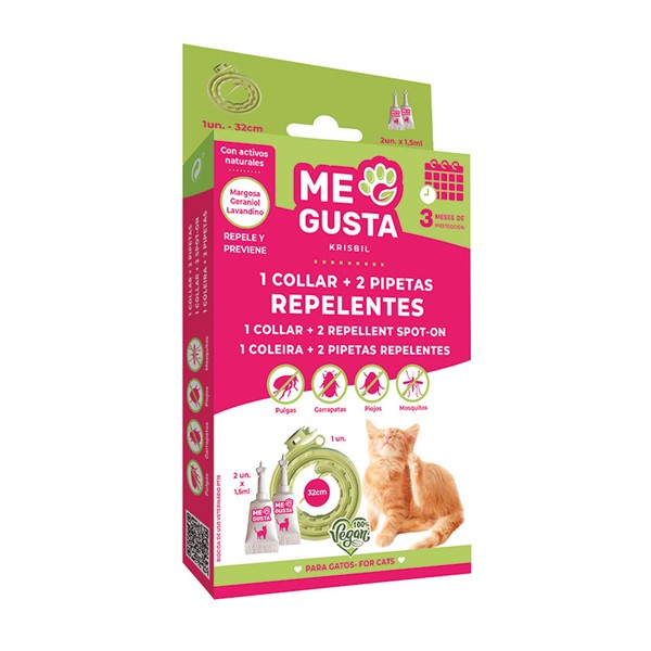 PACK REPELENTE COLLAR + 2 PIPETAS GATO