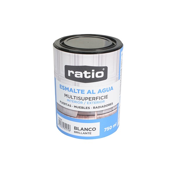 Esmalte acrilico multisuperficie ratio brillante blanco 750 ml.