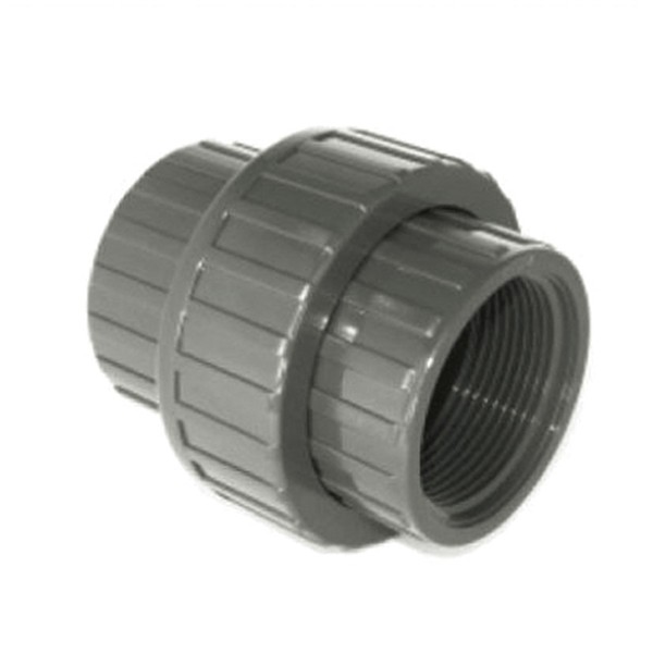 PVC ENLACE 3 PIEZAS TUBO-ROSCA 50-1 1/2" HEMBRA-ROSCA HEMBRA ACCESORIO PARA TUBERIA DE PRESI&Oacute;N DE 50mm A ROSCA 1 1/2" HEMBRA