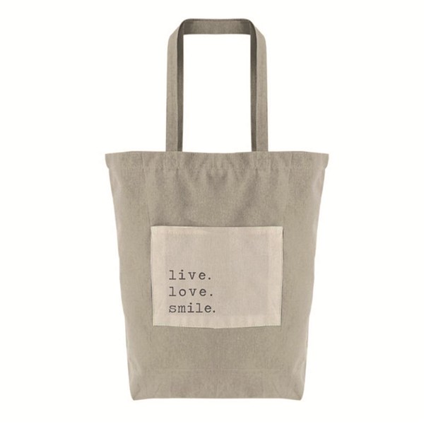 BOLSA ALGODON BOLSILLO GRIS