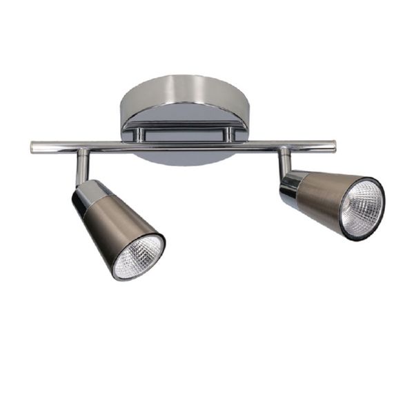 Aplique Led Vitro 2 focos 10W 3000K cromado