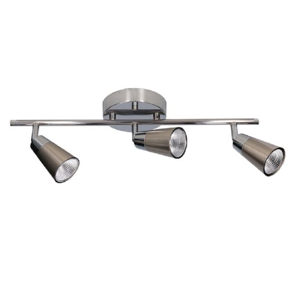 Aplique Led Vitro 3 focos 15W 3000K cromado