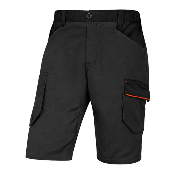 Bermudas 7 bolsillos gris-naranja 260 g/m2 T/XL