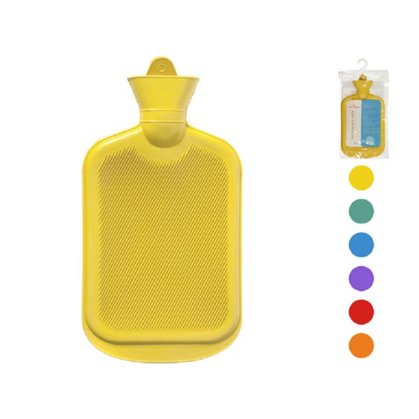 Bolsa b&aacute;sica agua caliente 2 litros. Colores surtidos