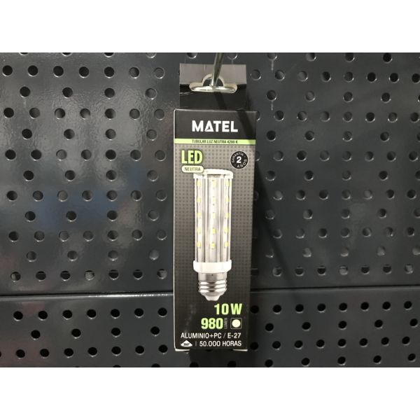 BOMBILLA TUBULAR LED E27 10W COLOR NEUTRA 4200K