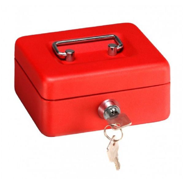 CAJA CAUDALES ROJA. HUCHA. 60X125X8
