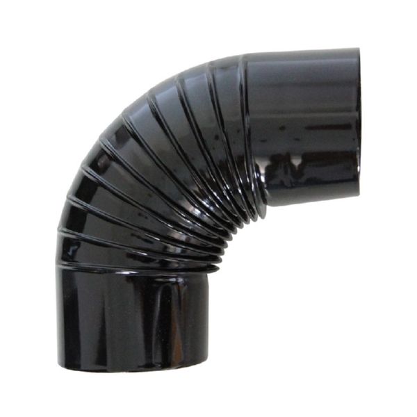 CODO ESTUFA VITRIF. NEGRO. 90&ordm; &Oslash; 10