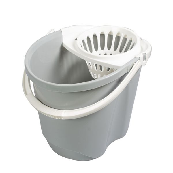 CUBO 15L.C/ESCURRIDOR GRIS CLARO HABITEX