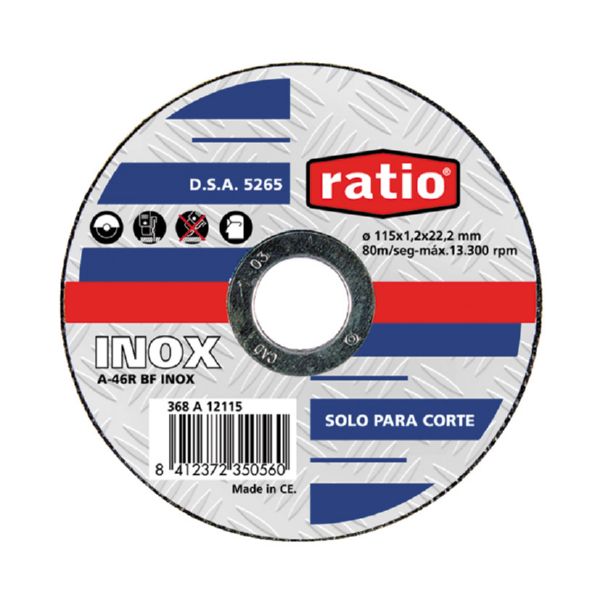 DISCO ABRASIV.125X1,2X22 INOX.RATIO