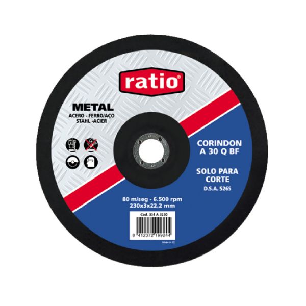 DISCO CORTE ACERO 230mm