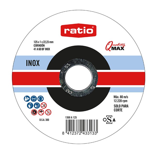 DISCO CORTE INOX/METAL 125mm