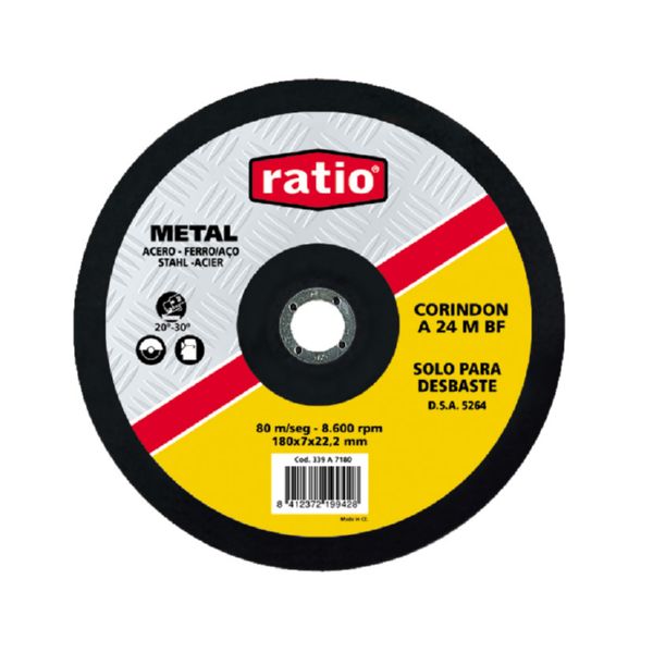 DISCO DESBASTE ACERO 125mm 6mm