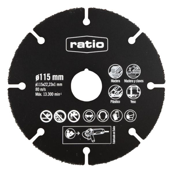 DISCO MULTIWHEEL DE CARBURO 115MM.RATIO