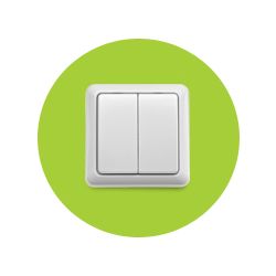 DOM&Oacute;TICA COCO INTERRUPTOR INAL&Aacute;MBRICO DE PARED DOBLE AWST-8802
