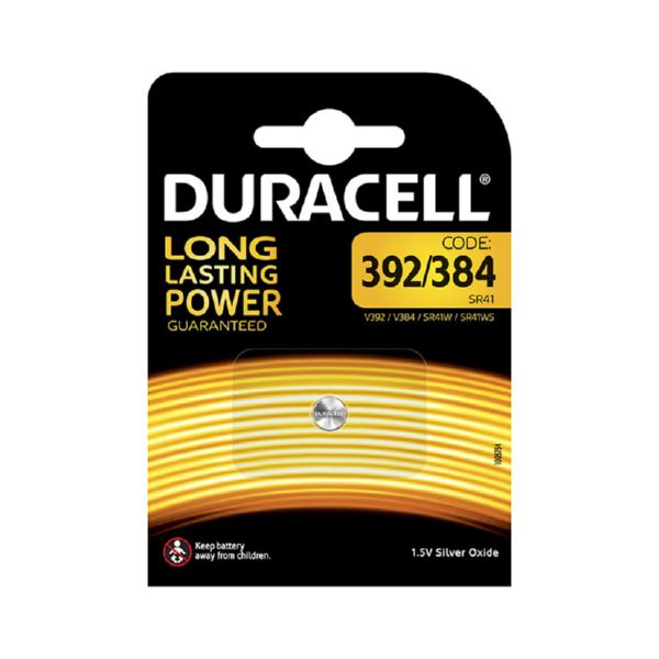 DURACELL PILA 392 384 SR41SW OXIDO DE PLATA