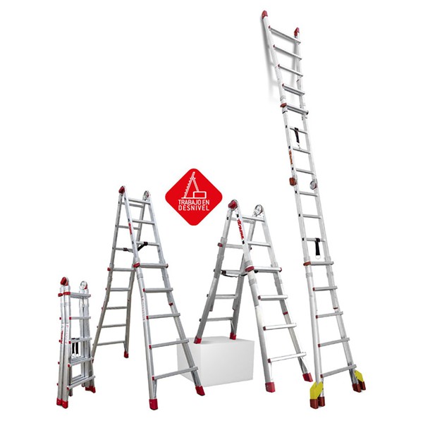 ESCALERA ALUM. PROFES. TELESCOPICA 8+8