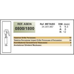 ESCOBILLA METABO REF.0800 REF.1800