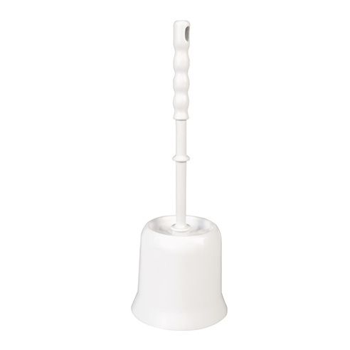 ESCOBILLERO ECONÓMICO COLOR BLANCO DE PLÁSTICO