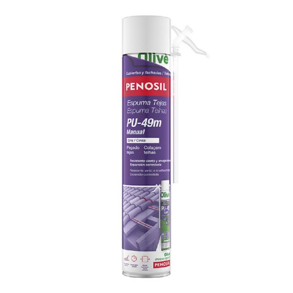 ESPUMA AE.TEJAS PU-49.GRIS 750 ML.