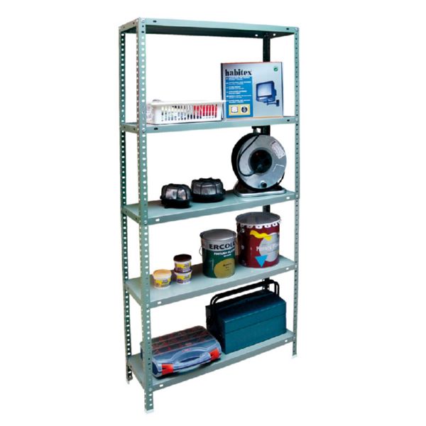 ESTANTER&Iacute;A MET&Aacute;LICA FORTE 5 BANDEJAS GRIS 90x30x180cm 