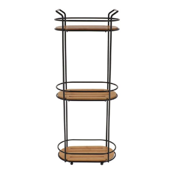 ESTANTERIA OVAL METAL + 3 ESTANTES BAMBU