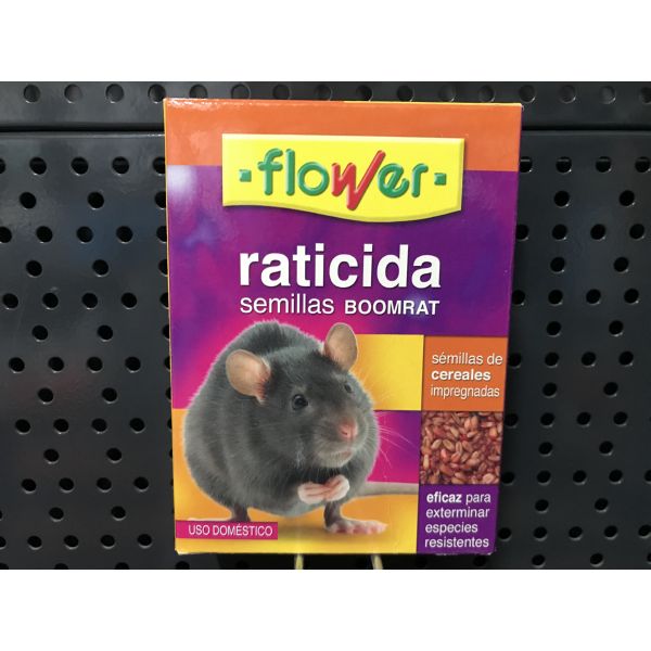 FLOWER BOOMRAT RATICIDA SEMILLAS 100GR CAJA MATA RATAS RATONES MATARRATAS