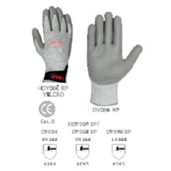 GUANTE DYNEEMA&reg; ANTICORTE T-9 GRIS CON PU EN PALMA