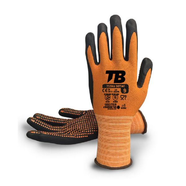 GUANTE NAILON Y ELAST R/NITRILO N. T/8