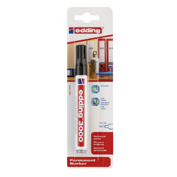 MARCADOR PERMANENTE EDDING 3000 NEGRO