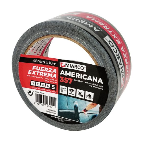 MIARCO AMERICANA NEGRA Ref.357 50mmX30m 330 MICRAS