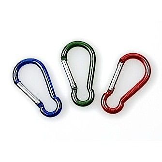 MOSQUETON BOMBERO ALUMINIO 6cm COLORES SURTIDOS