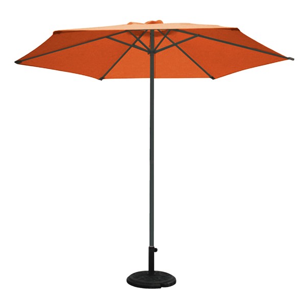 Parasol aluminio 3 m. Antracita/Terracotta. &Oslash; 48 mm. Polea.
