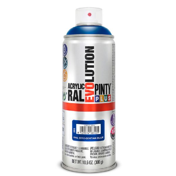 PINTURA SPRAY ACRILICA AZUL OSCURO BRILLANTE DE 400ML