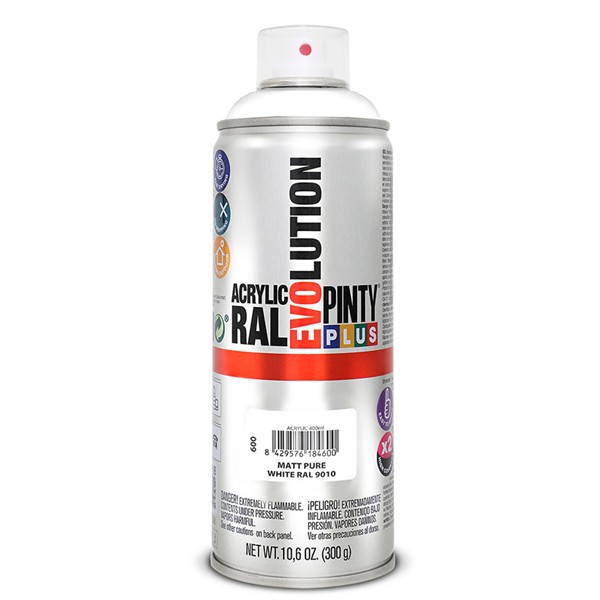 PINTURA SPRAY ACRILICA BLANCO MATE DE 400ML