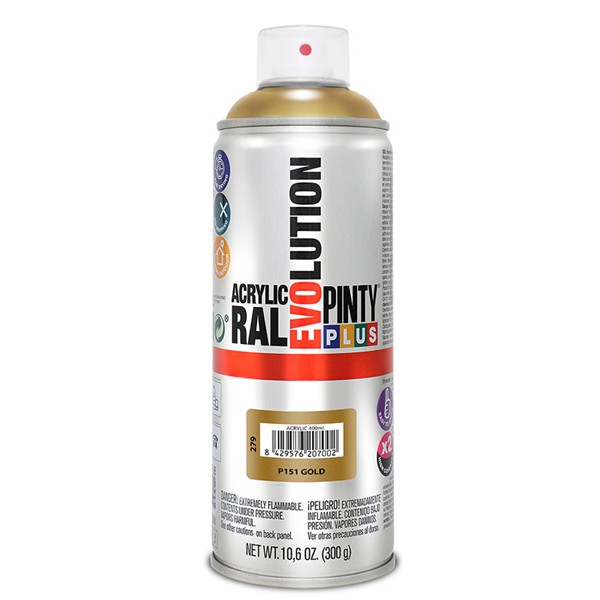 PINTURA SPRAY ACRILICA ORO PURPURINA DE 400ML