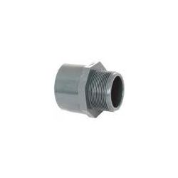 PVC MANGUITO TERMINAL 32-40mm-1" HEMBRA-MACHO-ROSCA MACHO ACCESORIO PARA TUBERIA DE PRESI&Oacute;N DE 32-40mm A 1"