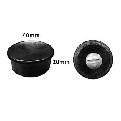 RECAMBIO POMO NEGRO PARA TAPA DE COCINA DE 32/40cm CON TORNILLO CENTRAL
