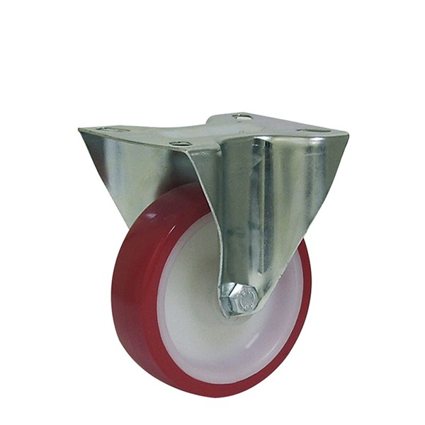 RUEDA POLIURETANO ROJO MUSIC FIJA 8