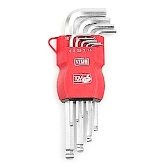 SET 9 LLAVE ALLEN P/BOLA LARGA STEIN CROMO-VANADIO