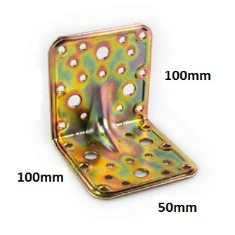 SOPORTE ANGULO ENSAMBLAR BICROMATADO 100X100X50mm ESP 2,2mm MONTAJE VIGAS